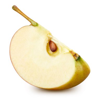 Taze organik elma izole edilmiş kırpma yolu. Apple makro stüdyo fotoğrafı. İzole edilmiş elma..