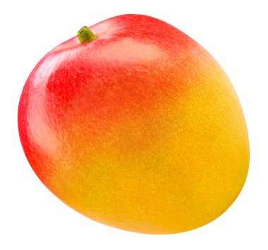 Olgun Mango. Beyaz arka planda taze organik mango meyvesi. kırpma yolu ile mango