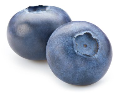 İzole edilmiş yaban mersini. Taze organik yaban mersini izole edilmiş kırpma yolu. Yabanmersini makro stüdyo fotoğrafı. Üst Düzey Erişim