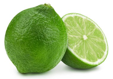 Limon meyvesi izole edilmiş. Beyaza limon. Kireç kesme yolu. Üst Düzey Erişim