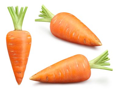 İzole havuç. Taze organik havuç izole edilmiş kırpma yolu. Havuç makro stüdyo fotoğrafı..