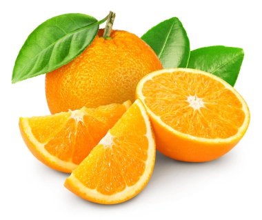 Turuncu kırpma yolu. Beyaz üzerine taze turuncu. Tam alan derinliği