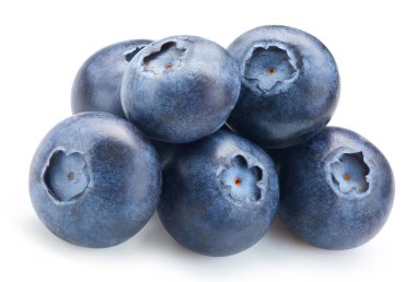 Yabanmersini. Kırpma yolu beyaz arka planda izole edilmiş yaban mersini. Taze organik yaban mersini..