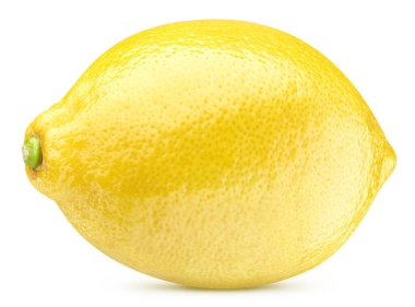 Limon, kırpma yolu olan taze limon meyvesi. Lemon beyaz arkaplanda izole edildi
