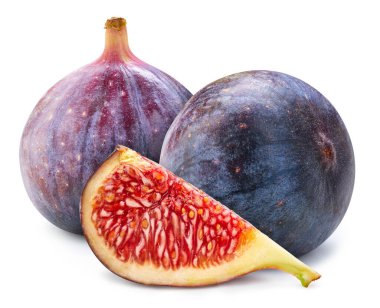 İncir beyaz arka planda izole edilmiş. Kırpma yolu ile incir tadı