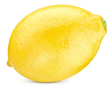 Limon beyazda izole edilmiş. Beyaz arkaplanda izole edilmiş kırpma yolu olan limon