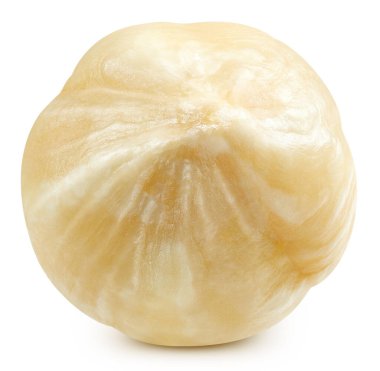 Fındıklar izole edildi. Beyaz arka planda filbertlar. Fındık kesme yolu