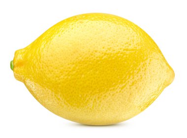 Lemon beyaz arka planda izole edilmiş. Limon toplama yolu. Limonlu makro stüdyo fotoğrafı.