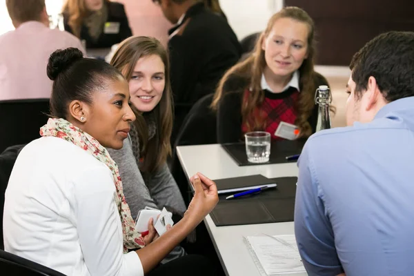 Stock image Johannesburg, South Africa - June 10, 2015: College students attending a business workshop