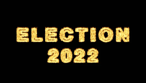 Usa Election 2022 Text Flame Effect Black Background — 스톡 사진