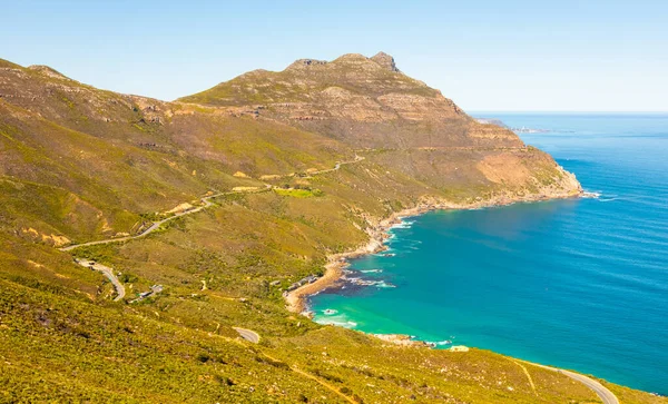 Чапманс Пик Прибрежный Горный Ландшафт Флорой Финбо Кейптауне Южная Африка — стоковое фото