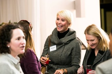 Johannesburg, South Africa - July 14, 2014: Diverse woman networking at corporate convention event