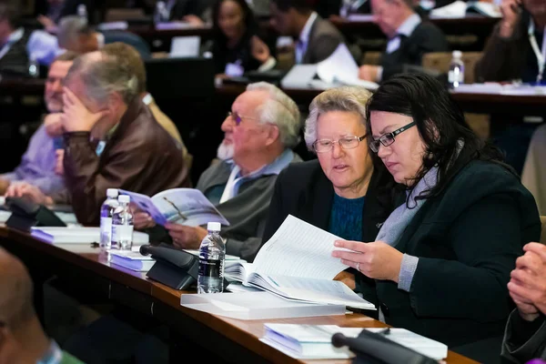 Johannesburg South Africa May 2014 Delegates Attending Agm Meeting Auditorium — Stockfoto