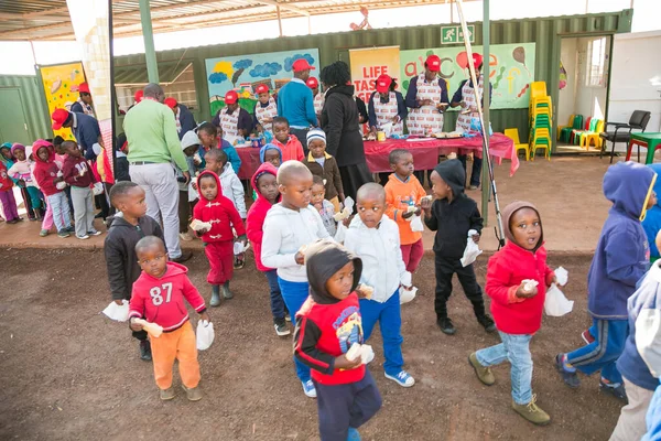 Joanesburgo África Sul Julho 2016 Intercâmbio Comunitário Refeições Para Crianças — Fotografia de Stock