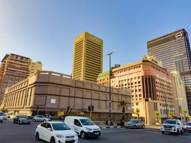Cape Town, Güney Afrika - 15 Mart 2023: CBD 'deki binaların sokak manzarası