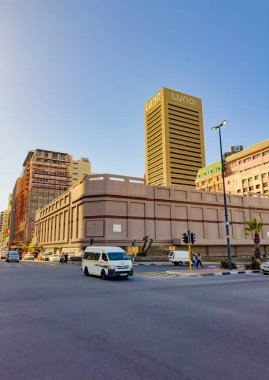 Cape Town, Güney Afrika - 15 Mart 2023: CBD 'deki binaların sokak manzarası