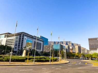Cape Town, Güney Afrika - 30 Ekim 2023: CBD 'deki binaların sokak manzarası