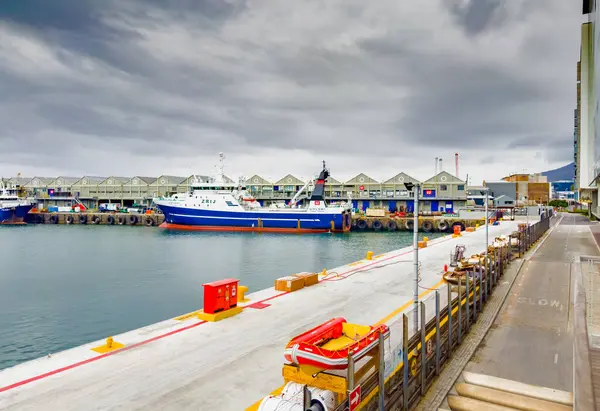 Kapstaden Sydafrika Mars 2023 Varvshamnar Vid Och Waterfront Harbour — Stockfoto
