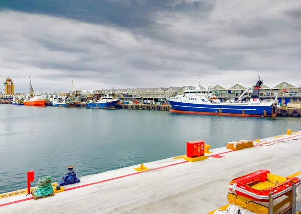 Kapstaden Sydafrika Mars 2023 Varvshamnar Vid Och Waterfront Harbour — Stockfoto