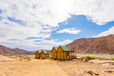 Güney Afrika 'nın çorak bölgesi olan Richtersveld Ulusal Parkı' ndaki Tatasberg 'de Rustik Konaklama