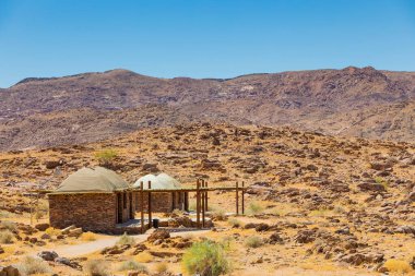 Güney Afrika 'nın çorak bölgesi Richtersveld Ulusal Parkı' nda Rustik konaklama