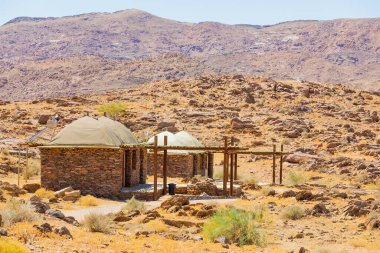Güney Afrika 'nın çorak bölgesi Richtersveld Ulusal Parkı' nda Rustik konaklama