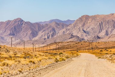 View of barren mountains on way to the Richtersveld National Park, South Africa clipart