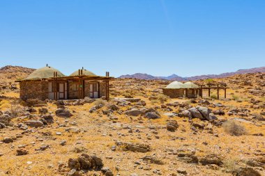 Güney Afrika 'nın çorak bölgesi Richtersveld Ulusal Parkı' nda Rustik konaklama