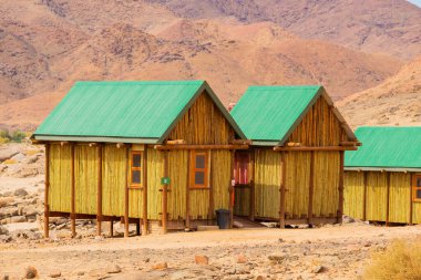 Rustic Accommodation at Tatasberg in the Richtersveld National Park, arid area of South Africa clipart