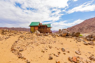 Rustic Accommodation at Tatasberg in the Richtersveld National Park, arid area of South Africa clipart