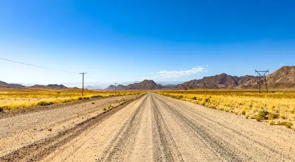 Stock image Arid landscape and road in the Richtersveld National Park, South Africa