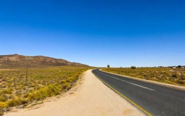 Güney Afrika 'nın Namaqualand bölgesindeki karayolu manzarası