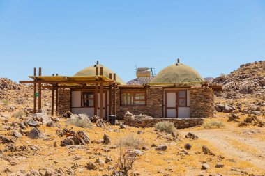 Güney Afrika 'nın çorak bölgesi Richtersveld Ulusal Parkı' nda Rustik konaklama