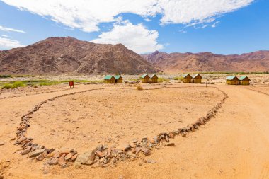 Güney Afrika 'nın çorak bölgesi olan Richtersveld Ulusal Parkı' ndaki Tatasberg 'de Rustik Konaklama