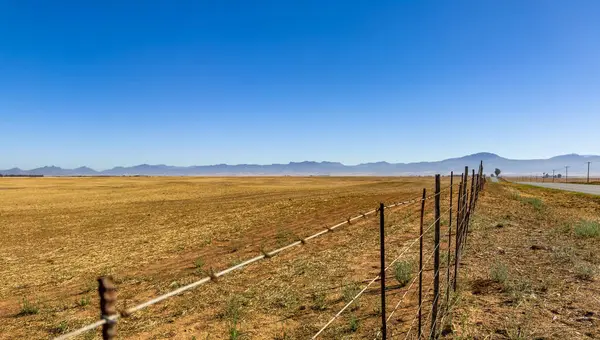 Güney Afrika 'nın Namaqualand bölgesinde çiftçiler tel örgü örüyor.