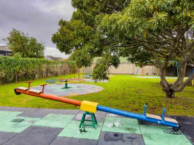 Cape Town, Güney Afrika 'da bulutlu bir günde halk çocuk parkı