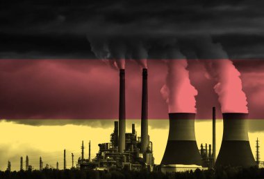 Alman Ulusal Bayrak Kaplama Enerji Üretimi ve Fosil Yakıt Kullanımı ile Kömür Ateşli Enerji Santrali 