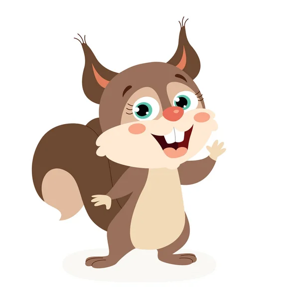 Cartoon Illustration Squirrel — Stockový vektor