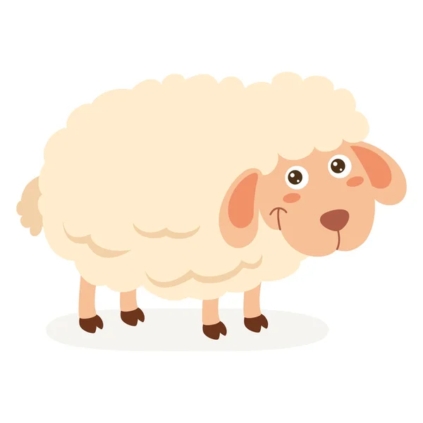 Cartoon Illustration Eines Schafes — Stockvektor