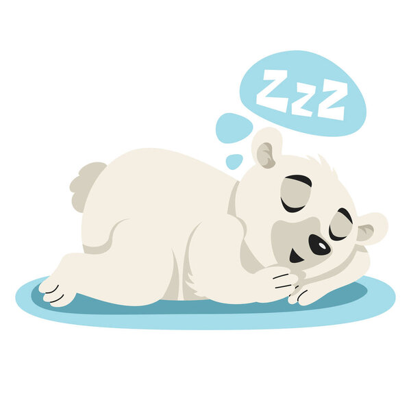 Cartoon Illustration Of A Polar Bear