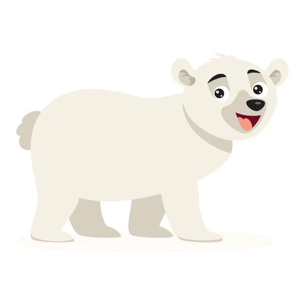 Cartoon Illustration Polar Bear — Stock Vector