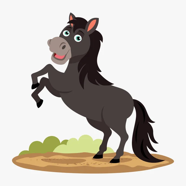 Illustrazione Del Fumetto Cavallo — Vettoriale Stock