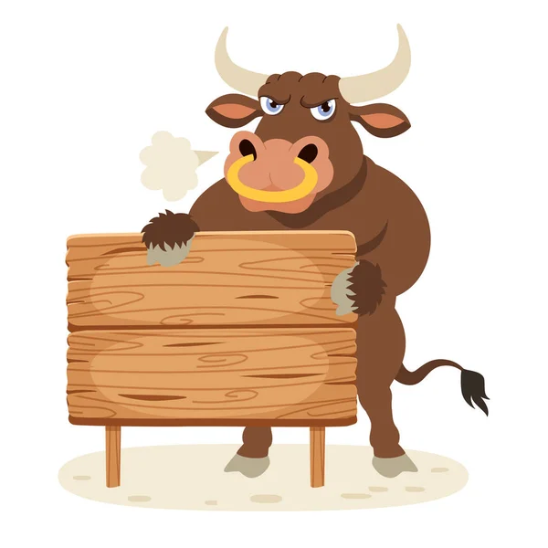 stock vector Cartoon Illustration Of A Bull