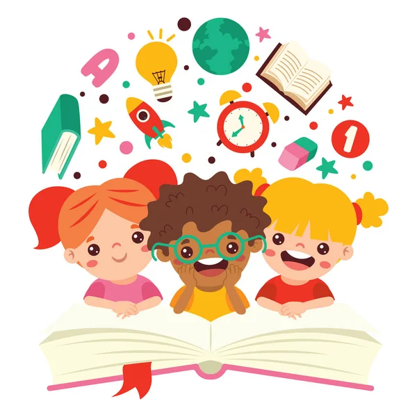 Детская Книжка Чтения — стоковый вектор