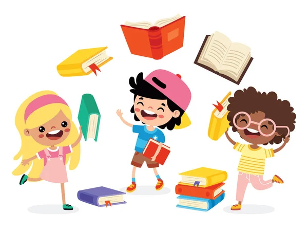 Ilustrasi Buku Bacaan Anak Anak - Stok Vektor