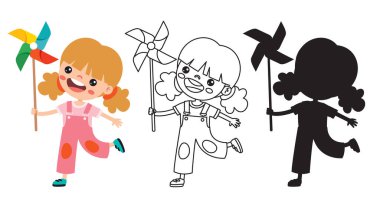 Bir çocuğun ana hatları ve silueti