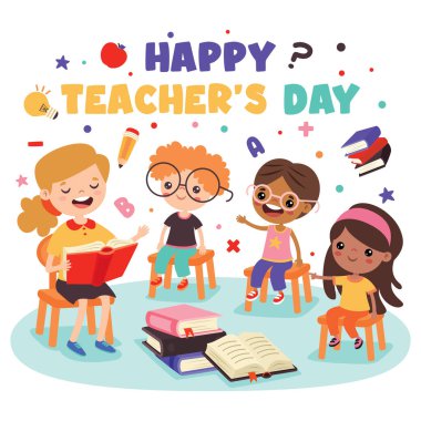 Çizgi film Öğretmeni ve Okul Çocukları