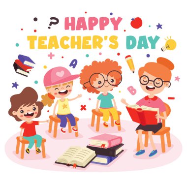 Çizgi film Öğretmeni ve Okul Çocukları