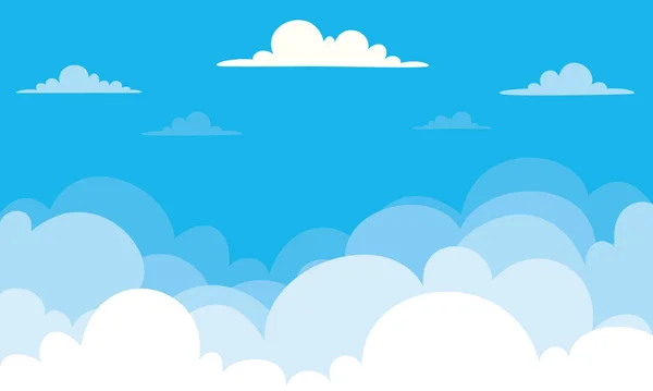雲の性質を持つ青空背景 — ストックベクタ