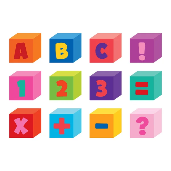 Разноцветные Игровые Блоки Детей — стоковый вектор